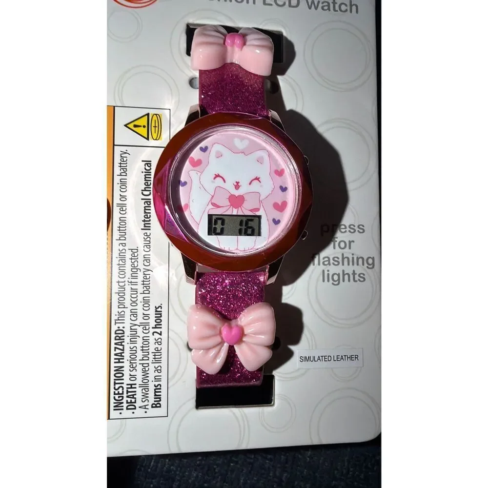 Wonder Nation Kitten Fashion LCD Watch NEW!